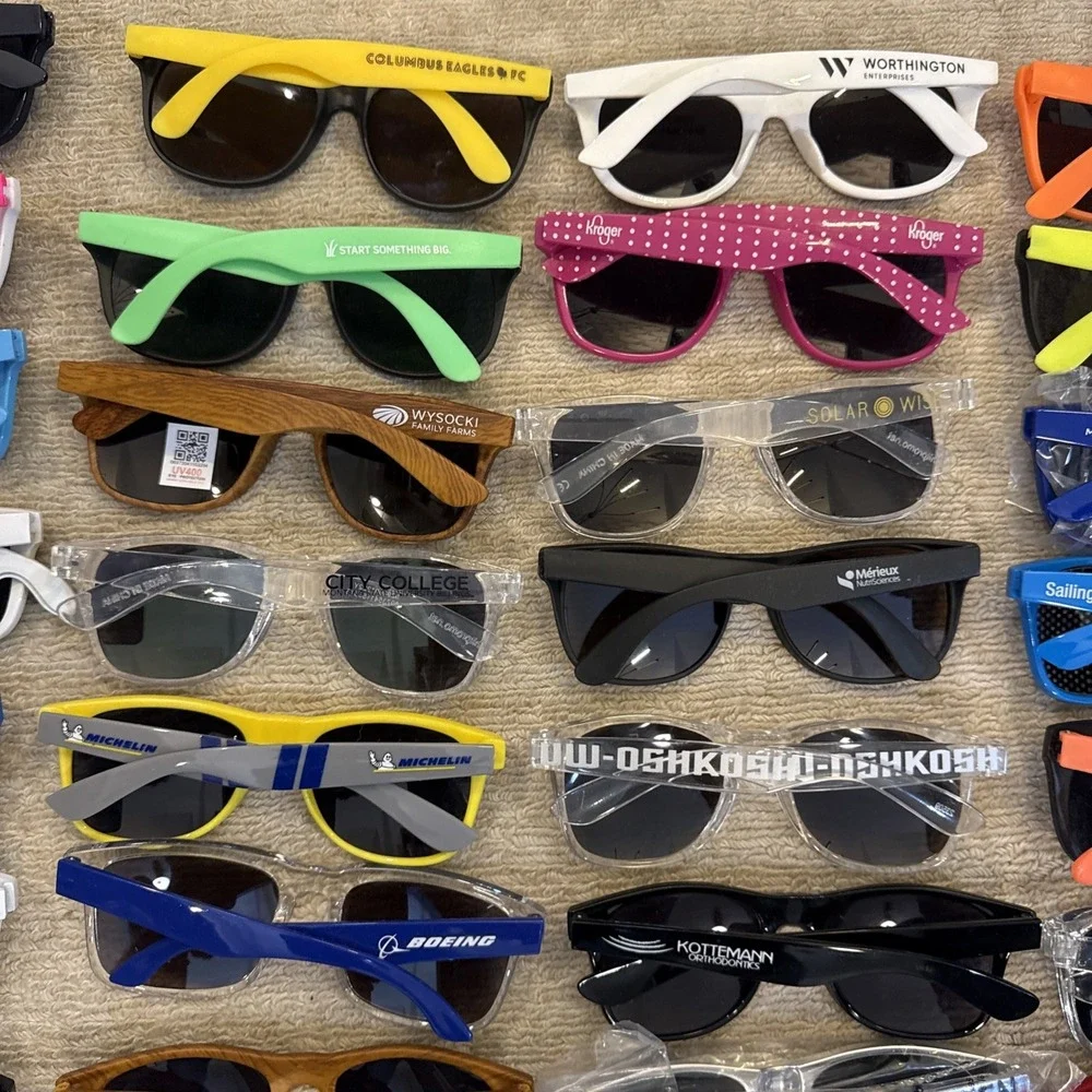 Lot of 50 NEW Logo Sunglasses: Limited Offer-Multiple Colors-Men/Women-NWT
